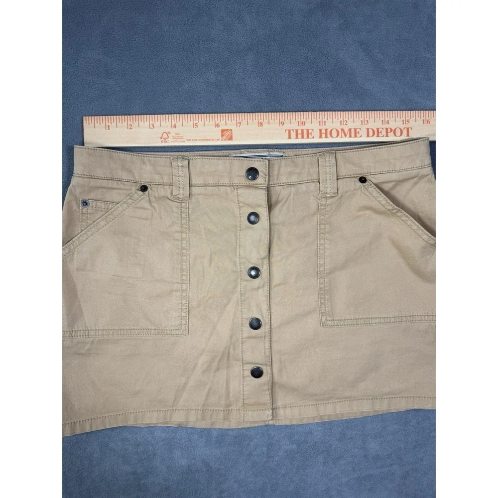Abercrombie & Fitch Women's Low Rise Khaki Cargo Mini Skirt Y2K 90s Size Small